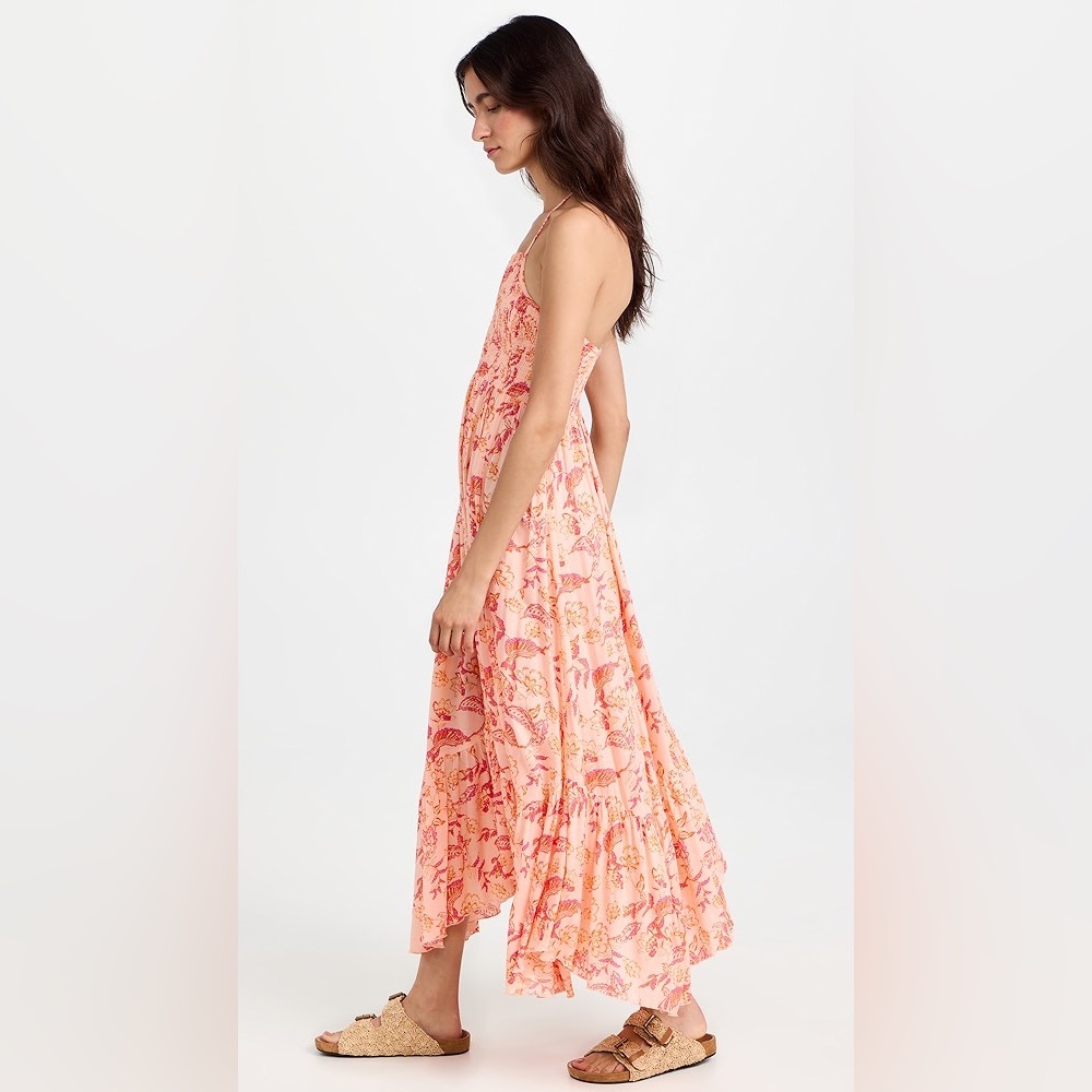 Free People Heat Wave Maxi Dress in Dusk Coral Combo